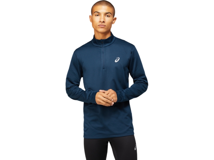 Men\'s CORE LS 1/2 ZIP WINTER TOP | French Blue | Sport-Shirts langarm |  ASICS DE