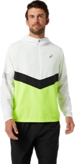 código postal Experimentar compuesto MEN'S LITE-SHOW JACKET | Brilliant White/Hazard Green | Jackets & Outerwear  | ASICS