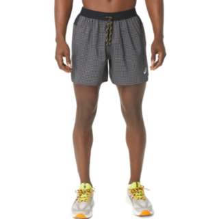 MEN'S FUJITRAIL LOGO SHORT, Performance Black/Lime Zest, Shorts