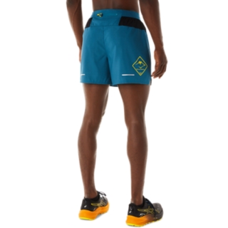 MEN'S FUJITRAIL LOGO SHORT | Ink Teal/Golden Yellow | Shorts | ASICS