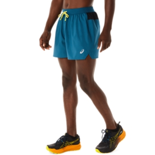 MEN'S FUJITRAIL LOGO SHORT | Ink Teal/Golden Yellow | Shorts | ASICS