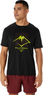 FUJITRAIL LOGO SS TOP PERFORMANCE BLACK/ANTIQUE RED/NEON LIME
