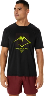 MEN'S FUJITRAIL LOGO SHORT SLEEVE TOP | Performance Black/Antique Red ...