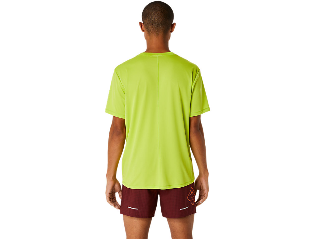 MEN'S FUJITRAIL LOGO SHORT SLEEVE TOP | Neon Lime/Br.Orange/Performance  Black | T-Shirts & Tops | ASICS