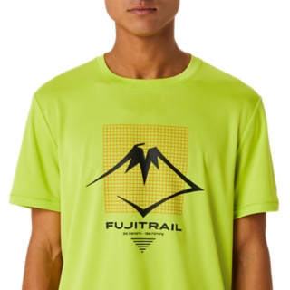 MEN\'S FUJITRAIL LOGO SHORT Neon | | T-Shirts Lime/Br.Orange/Performance Black ASICS | SLEEVE & TOP Tops