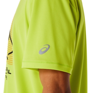 MEN\'S FUJITRAIL LOGO SHORT SLEEVE Lime/Br.Orange/Performance Tops TOP T-Shirts & | Black Neon | ASICS 