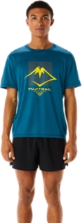 MEN'S FUJITRAIL LOGO SHORT SLEEVE TOP | Ink Teal | T-Shirts & Tops