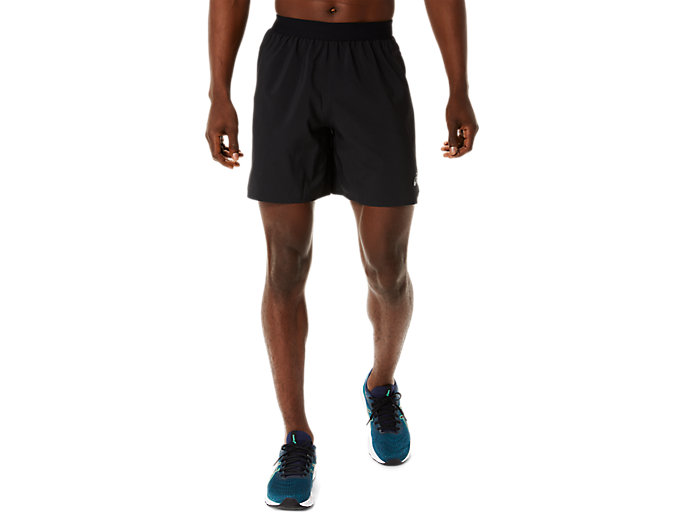 Image 1 of 9 of Men's Performance Black/Carrier Grey ROAD 2-N-1 7IN SHORT Men's Shorts