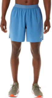 MEN'S ROAD 2-N-1 7IN SHORT | Azure/Performance Black | Shorts | ASICS