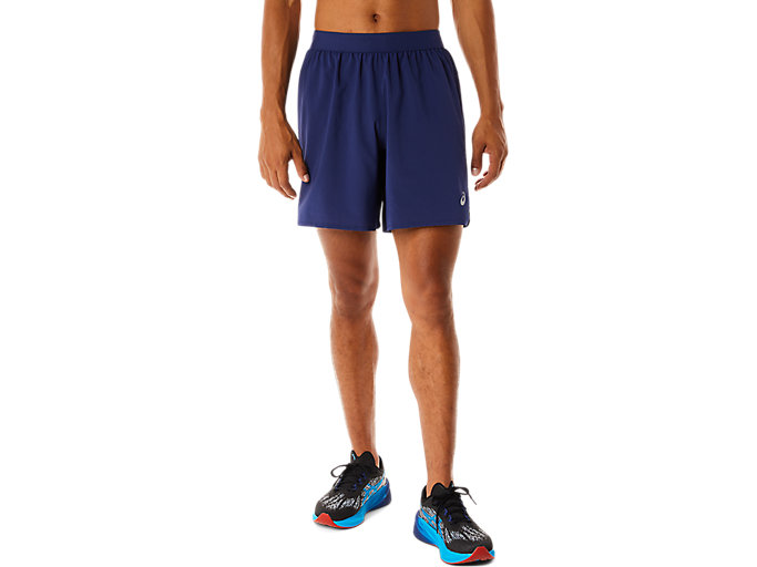 Image 1 of 8 of Men's Indigo Blue/Indigo Blue ROAD 2-N 1 7IN SHORT Men's Running & Sports Shorts