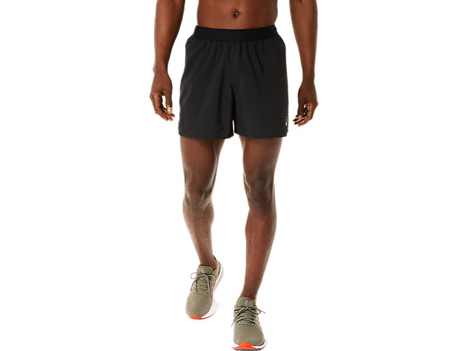 Image 1 of 8 of Men's Performance Black ROAD 5IN SHORT Men's Running & Sports Shorts