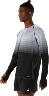 MEN'S SEAMLESS LONG SLEEVE TOP, Performance Black/Carrier Grey, Long  Sleeve Shirts