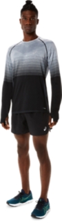 SEAMLESS LS TOP PERFORMANCE BLACK/CARRIER GREY