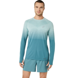 MEN'S SEAMLESS LONG SLEEVE TOP | Ocean Haze/Foggy Teal | Long