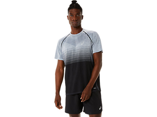 SEAMLESS SS TOP PERFORMANCE BLACK/CARRIER GREY