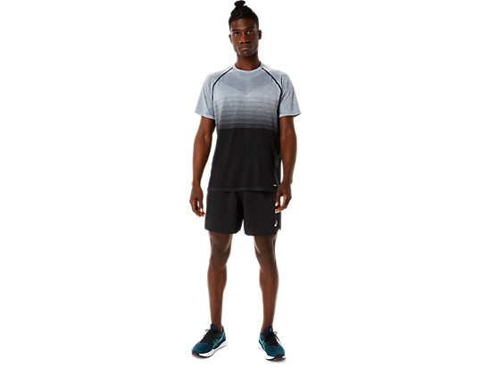 SEAMLESS SS TOP PERFORMANCE BLACK/CARRIER GREY