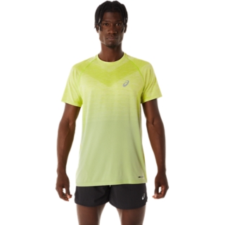 MEN'S SEAMLESS SHORT SLEEVE TOP, Azure/Light Steel, T-Shirts & Tops