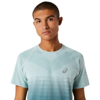 SEAMLESS SS TOP OCEAN HAZE/FOGGY TEAL