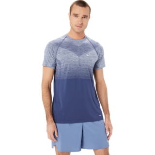 MEN'S SEAMLESS SHORT SLEEVE TOP | Denim Blue/Thunder Blue | T-Shirts ...