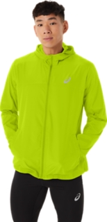 Men s RUN HOOD JACKET Lime Zest Jackets Vests ASICS Outlet NO