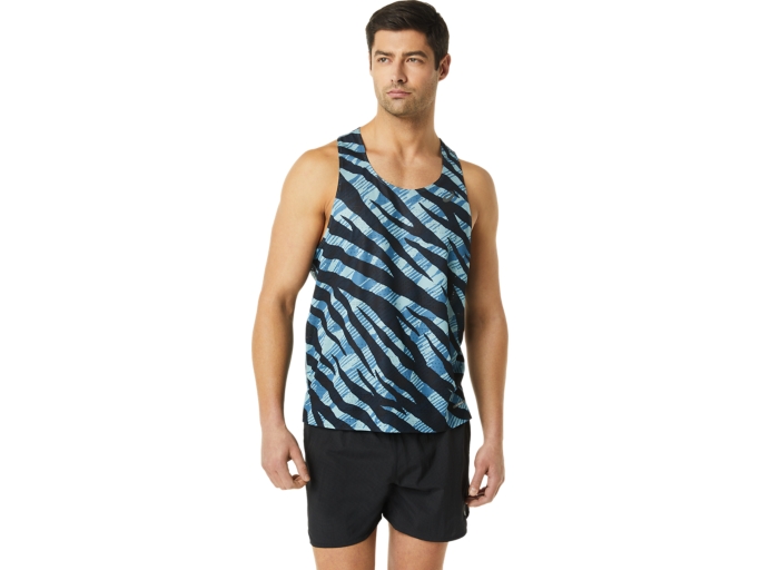 MEN'S VENTILATE ACTIBREEZE SINGLET | Azure/Performance Black | T-Shirts ...