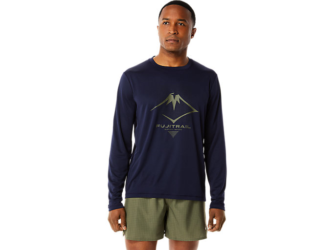 Image 1 of 6 of MEN'S FUJITRAIL LOGO LONG SLEEVE TOP color Midnight