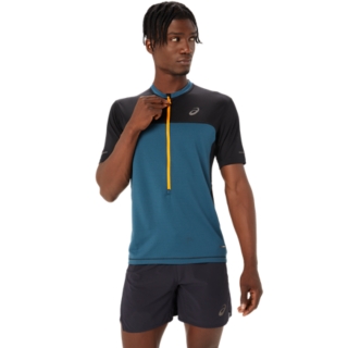 Men's FUJITRAIL SS TOP, Magnetic Blue/Performance Black, T-shirts