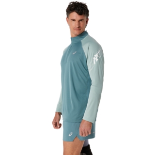 ICON LONG SLEEVED 1/2 ZIP Men Foggy Teal/Ocean Haze/Brilliant