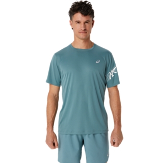 ICON SS TOP: FOGGY TEAL/BRILLIANT WHITE