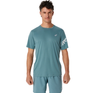 ICON SS TOP FOGGY TEAL/BRILLIANT WHITE