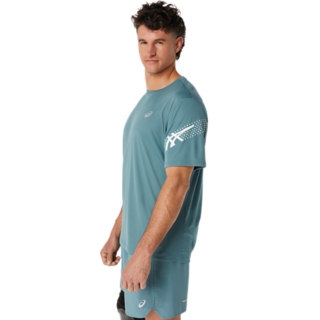 ICON SS TOP FOGGY TEAL/BRILLIANT WHITE