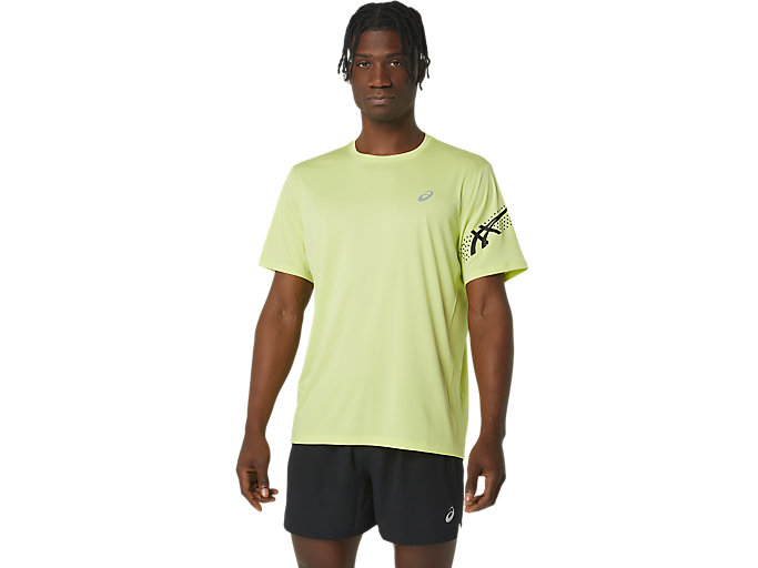 Image 1 of 6 of Men's Glow Yellow/Performance Black ICON SS TOP Men's Short Sleeve Tops