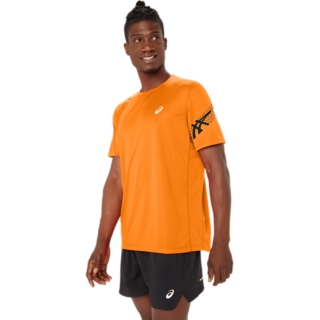 ICON SS TOP Men Stadium Orange Performance Black Camisetas de manga corta para hombre ASICS ES