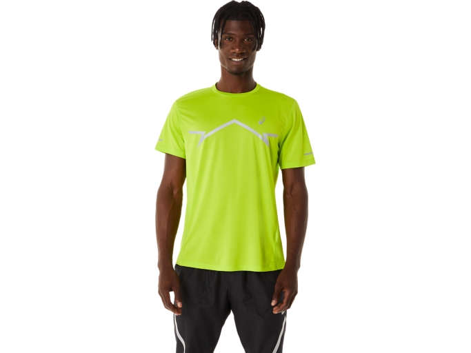 MEN'S LITE-SHOW SHORT SLEEVE TOP | Lime Zest | T-Shirts & Tops | ASICS