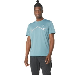 MEN\'S LITE-SHOW SHORT SLEEVE TOP | Foggy Teal | T-Shirts & Tops | ASICS