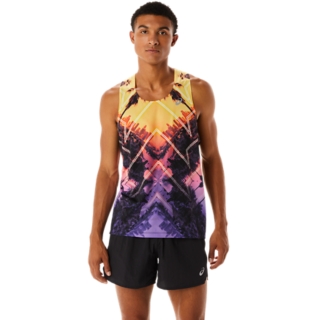 MEN'S MARATHON SINGLET | Light Orange/Orange Pop/Amethyst 