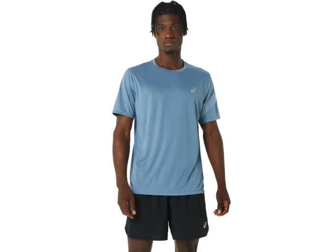 ランニングICONショートスリーブトップ | スティールブルー／スカイ | メンズ Tシャツ・ポロシャツ【Asics公式】