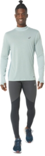 METARUN MOCK NECK LONG SLEEVE TOP | Ocean Haze/Foggy Teal | Long 