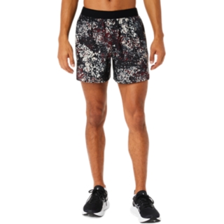 ALL OVER PRINT 5IN SHORT PERFORMANCE BLACK/ANTIQUE RED