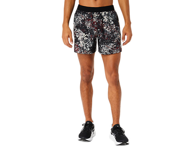 ALL OVER PRINT 5IN SHORT | Performance Black/Antique Red | Shorts | ASICS