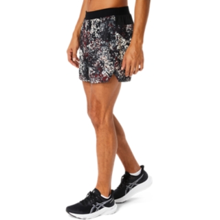 Red ALL Performance ASICS SHORT OVER Black/Antique PRINT Shorts 5IN | | |