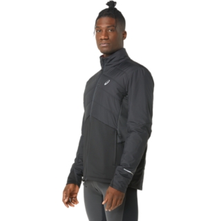 WINTER RUN JACKET Men Performance Black Graphite Grey Men s Jackets Vests ASICS Outlet IT