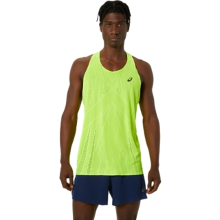 METARUN SINGLET | Men | Safety Yellow | Men's Tank Tops | ASICS UK