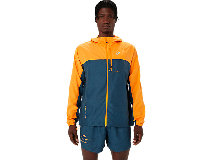 Image 1 of 15 of Men's Fellow Yellow/Magnetic Blue FUJITRAIL PACKABLE JACKET Men's Jackets & Vests