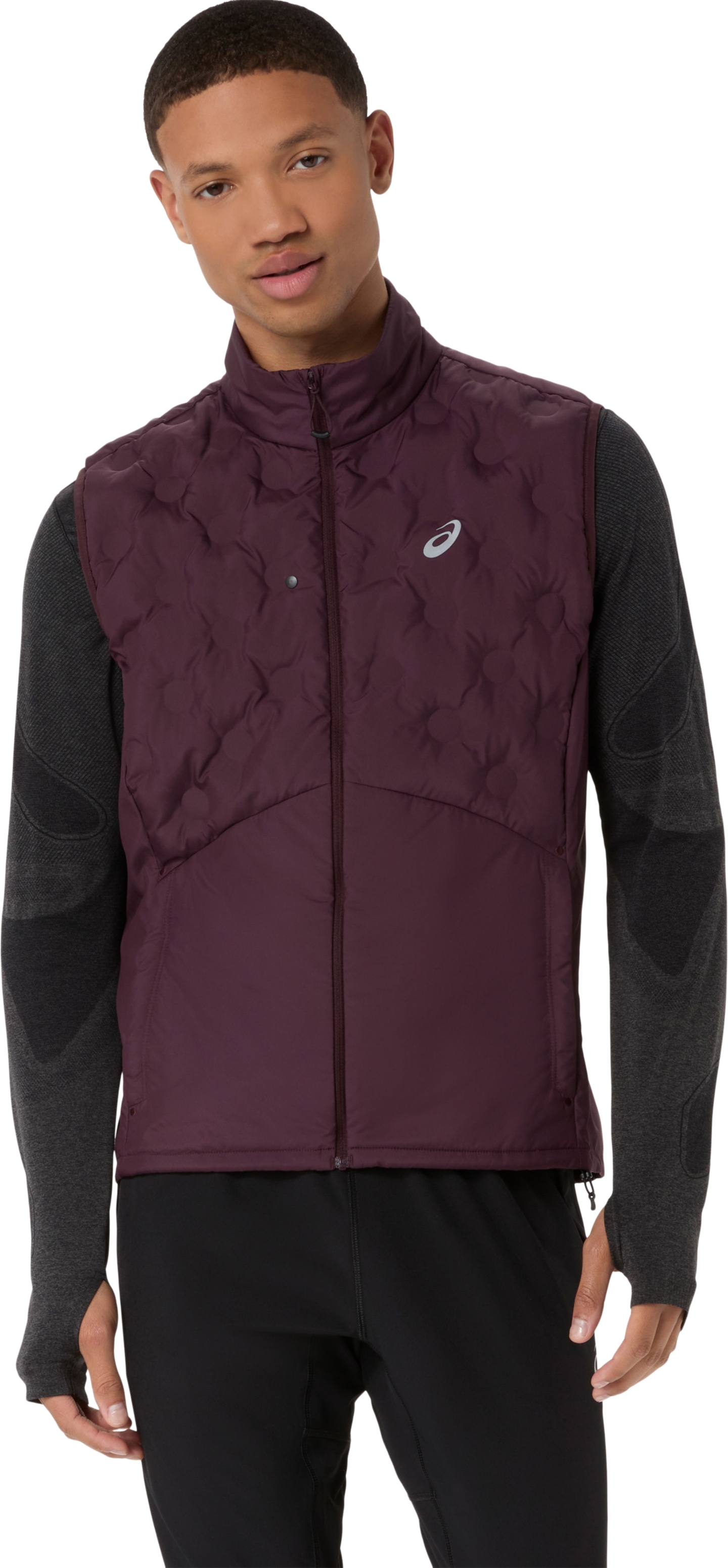 Мужской жилет ASICS Road Winter, цвет: Dark Currant — фото 1