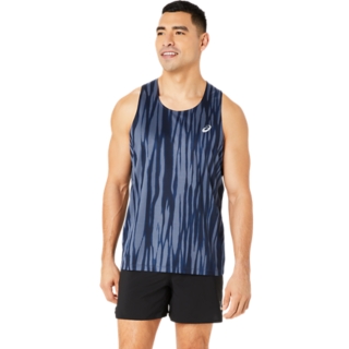 ROAD ALL OVER PRINT SINGLET | Men | Blue Expanse/Midnight | Mens ...