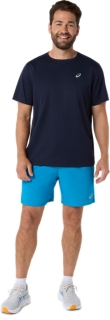 Image 6 of 6 of Men's AEGEAN BLUE ASICS SILVER 7IN SHORT Men bottoms