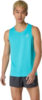 Alternative image view of ASICS SILVER SINGLET,  ENERGY AQUA