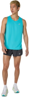 Image 5 of 5 of Men's ENERGY AQUA ASICS SILVER SINGLET Men Tops