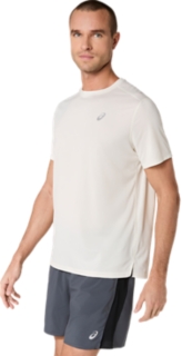 Image 2 of 2 of Men's CREAM ASICS SILVER SS TOP Men Tops